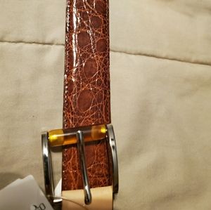 Salvatore Gator Belt w tortois buckle